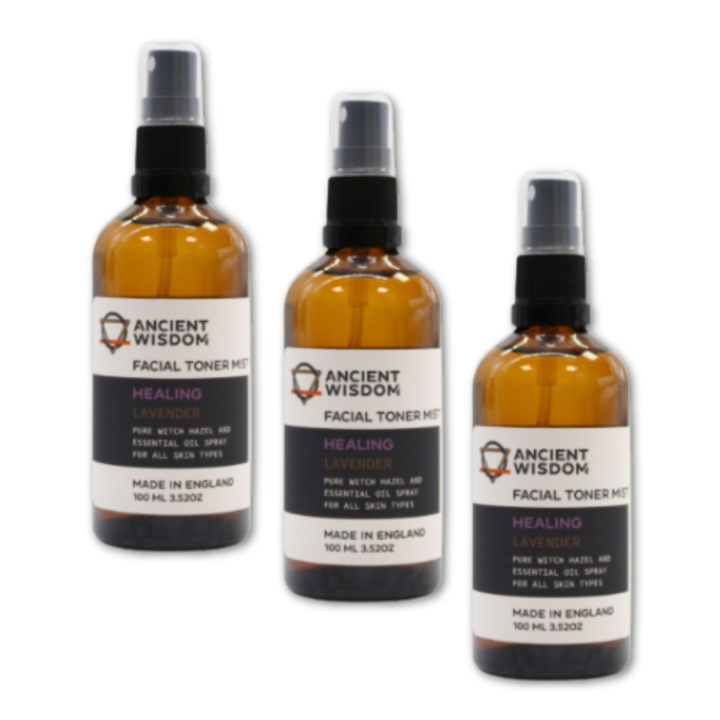 Face Mist Witch Hazel & Lavender 100ml x 3 kpl ryhmässä Iho & Vartalo / Vartalo / Suihkusaippua @ Rawfoodshop Scandinavia AB (WSPUL-02-SET3)