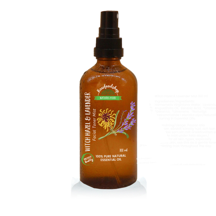 Face Mist Witch Hazel & Lavender 100ml ryhmässä OUTLET 20-80% / Iho & Vartalo 20-50% / Kampanj- Iho & Vartalo @ Rawfoodshop Scandinavia AB (WSPUL-02)