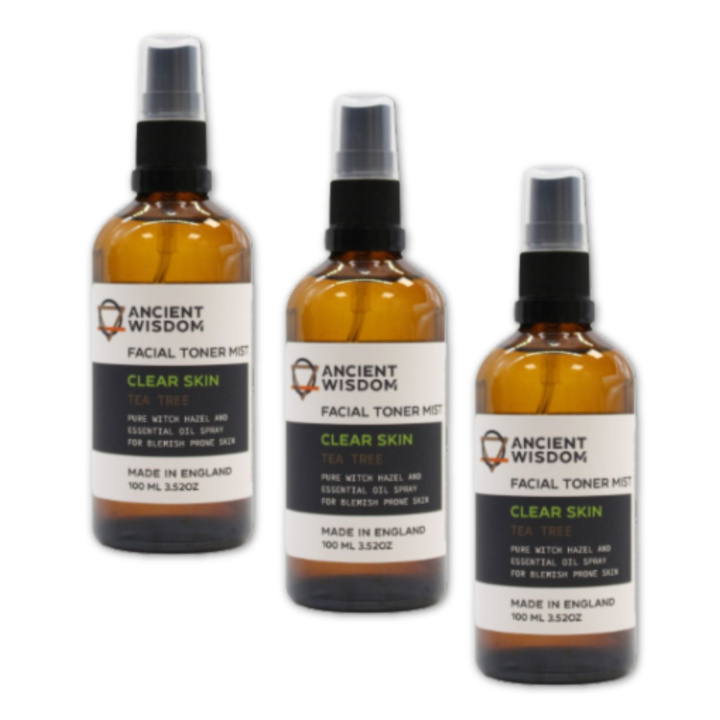 Face Mist Witch Hazel & Tea Tree 100ml x 3 kpl ryhmässä Iho & Vartalo / Vartalo / Suihkusaippua @ Rawfoodshop Scandinavia AB (WSPUL-03-SET3)