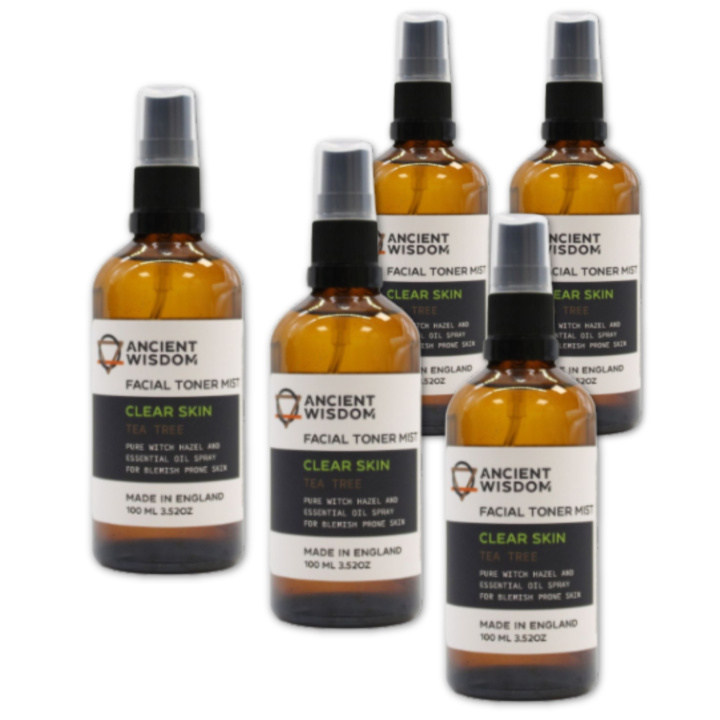 Face Mist Witch Hazel & Tea Tree 100ml x 5 kpl ryhmässä Iho & Vartalo / Vartalo / Suihkusaippua @ Rawfoodshop Scandinavia AB (WSPUL-03-SET5)