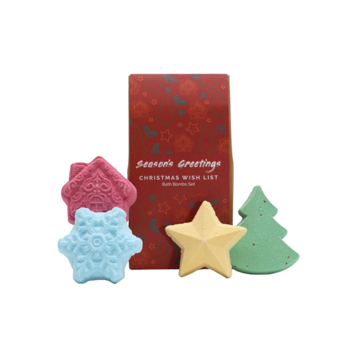 Lahjapakkaus Kylpypommit Joulutervehdyksiä ryhmässä Iho & Vartalo / Kylpy & Spa / Kylpypommit & Kylpyvaahto @ Rawfoodshop Scandinavia AB (XBB-05)